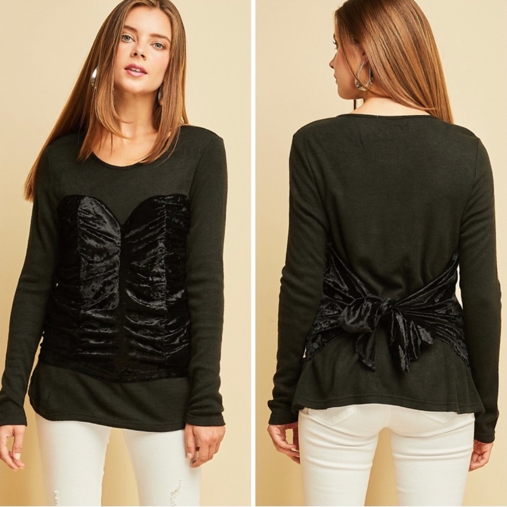 Velvet corset top